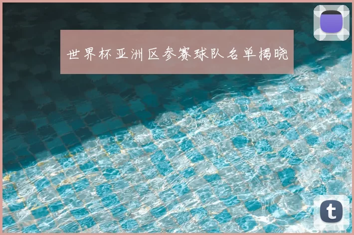 世界杯亚洲区参赛球队名单揭晓