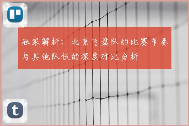 独家解析:北京飞盘队的比赛节奏与其他队伍的深度对比分析